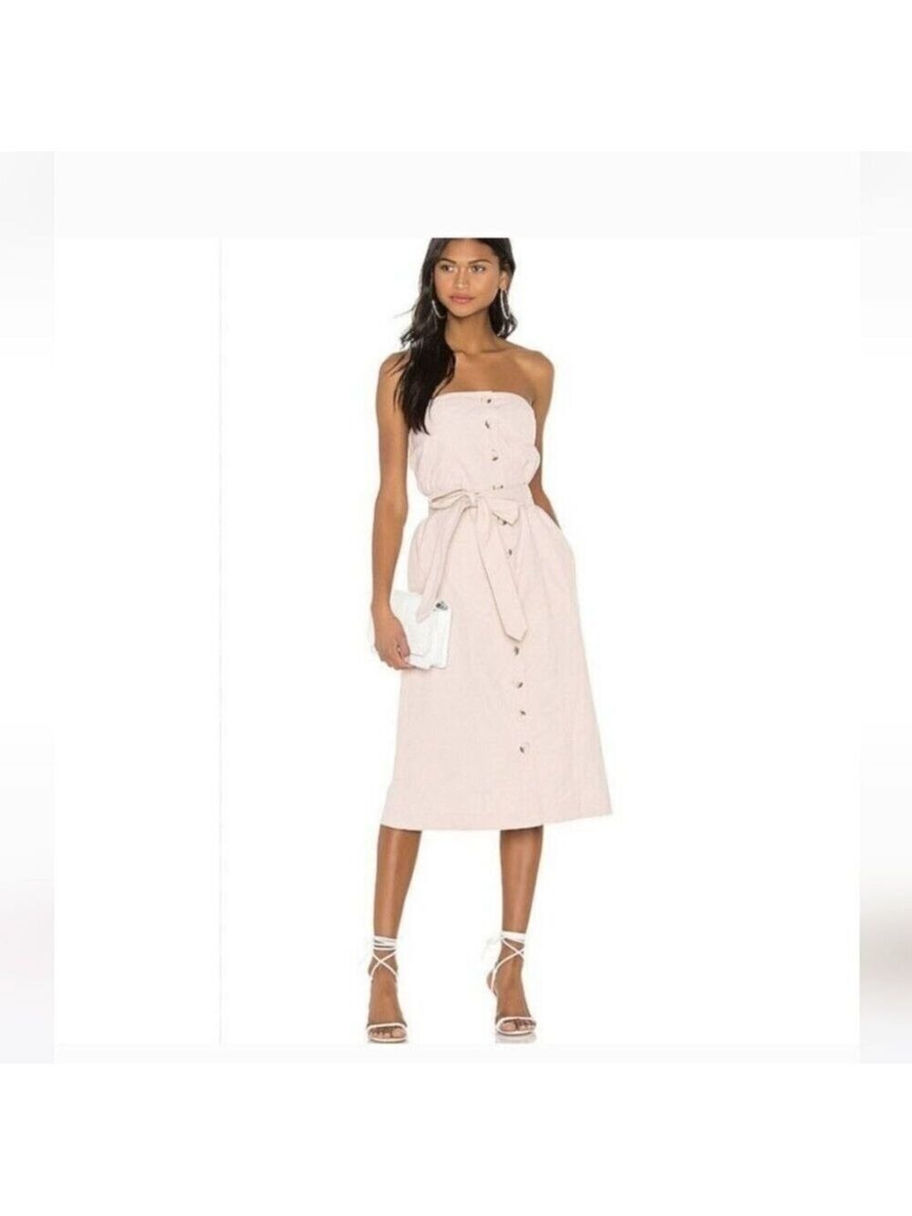 L'ACADEMIE | The Isabelle Dress Strapless Blush Pink Sz Small